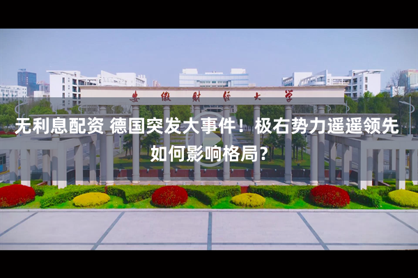 无利息配资 德国突发大事件！极右势力遥遥领先 如何影响格局？