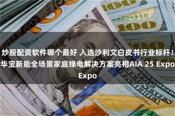 炒股配资软件哪个最好 入选沙利文白皮书行业标杆！华宝新能全场景家庭绿电解决方案亮相AIA 25 Expo