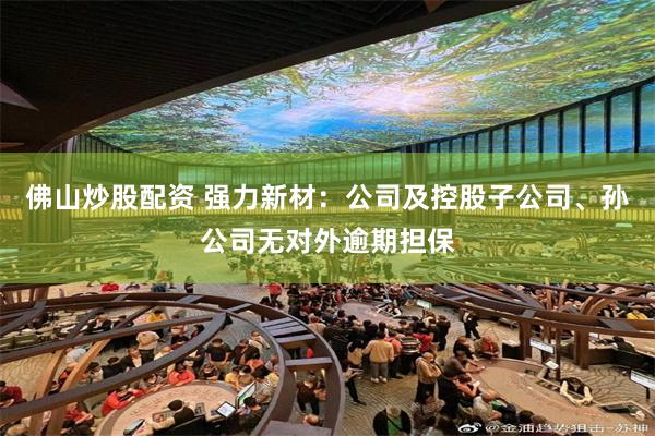 佛山炒股配资 强力新材：公司及控股子公司、孙公司无对外逾期担保