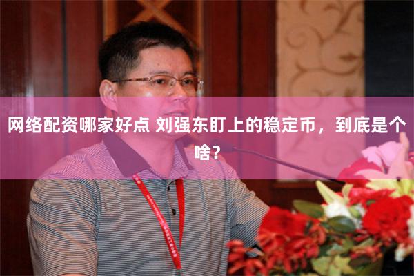 网络配资哪家好点 刘强东盯上的稳定币，到底是个啥？