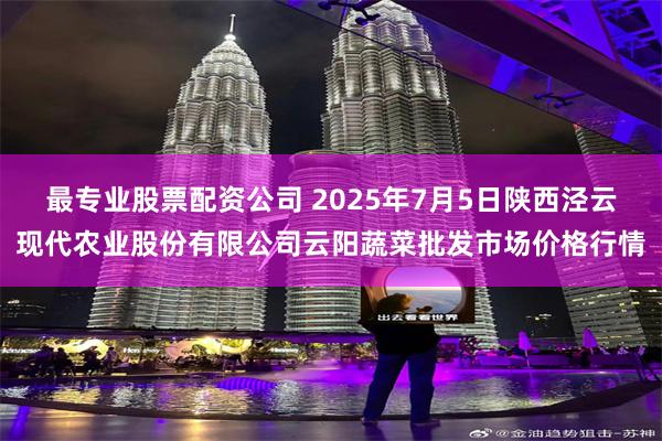 最专业股票配资公司 2025年7月5日陕西泾云现代农业股份有限公司云阳蔬菜批发市场价格行情